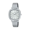 Thumbnail Image 1 of Casio LTP-B166D-7AVEF Classic Analogue White Square Dial Stainless Steel Bracelet Watch