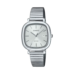 Casio LTP-B166D-7AVEF Classic Analogue White Square Dial Stainless Steel Bracelet Watch