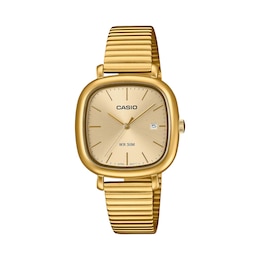 Casio LTP-B166G-9AVEF Classic Analogue Square Dial Gold-Tone Bracelet Watch