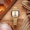 Thumbnail Image 2 of Casio LTP-B166G-9AVEF Classic Analogue Square Dial Gold-Tone Bracelet Watch
