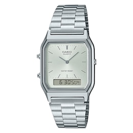 Casio Collection AQ-230A-7AMQYES Silver Digital Dial Stainless Steel Watch