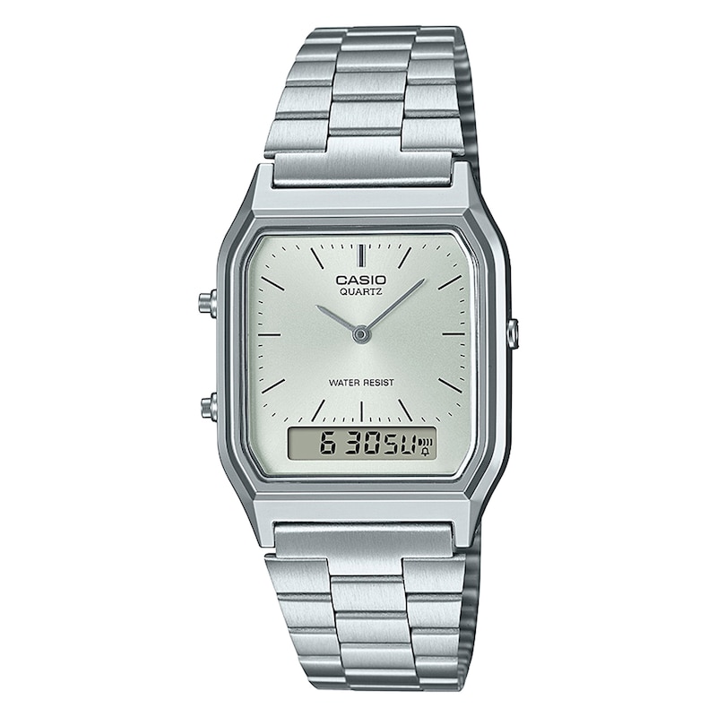 Main Image 1 of Casio Collection AQ-230A-7AMQYES Silver Digital Dial Stainless Steel Watch