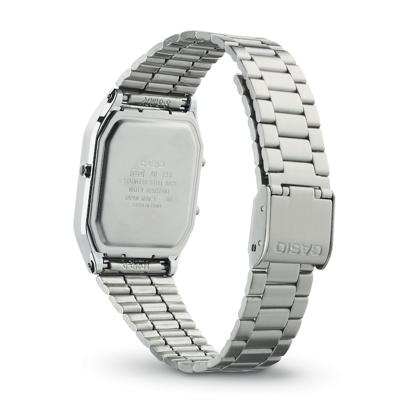 Main Image 2 of Casio Collection AQ-230A-7AMQYES Silver Digital Dial Stainless Steel Watch