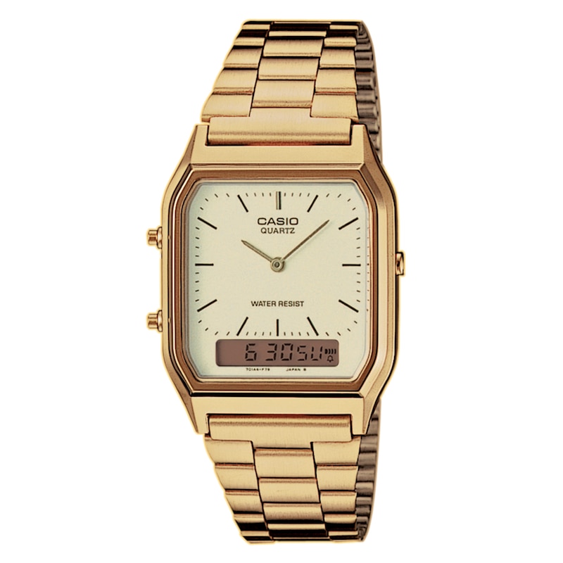 Main Image 1 of Casio AQ-230GA9DMQYES Vintage Gold Tone Bracelet Watch