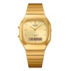 Thumbnail Image 2 of Casio AQ-240E-9AVEF Vintage Gold-Tone Dual Display Square Dial Bracelet Watch