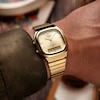 Thumbnail Image 5 of Casio AQ-240E-9AVEF Vintage Gold-Tone Dual Display Square Dial Bracelet Watch