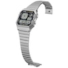 Thumbnail Image 2 of Casio A130WE-1AEF Retro Vintage Black Square Dial & Stainless Steel  Watch