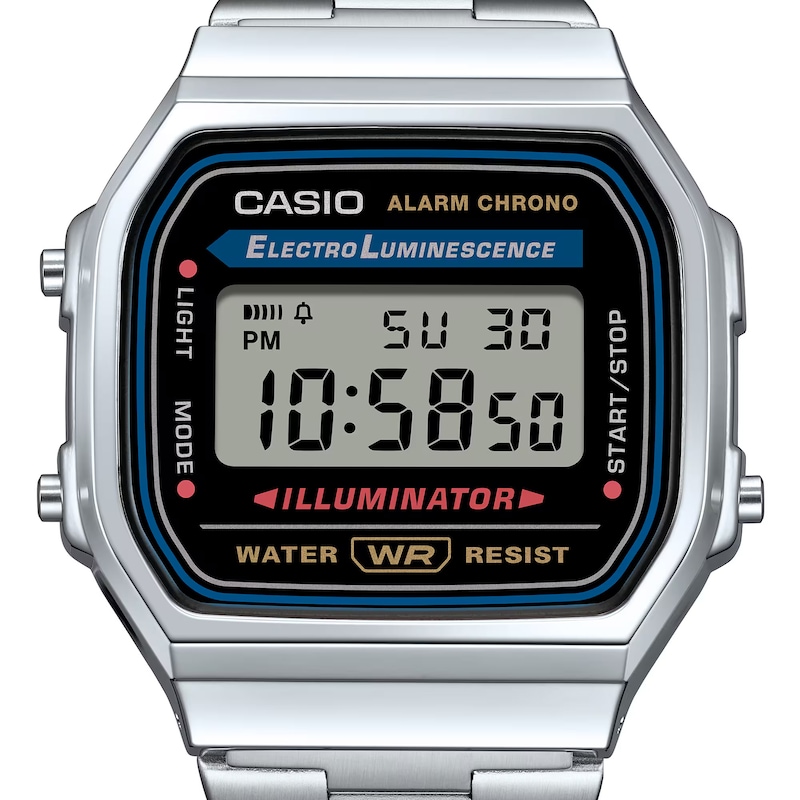 Main Image 3 of Casio A168WA-1YES Vintage Stainless Steel Bracelet Watch