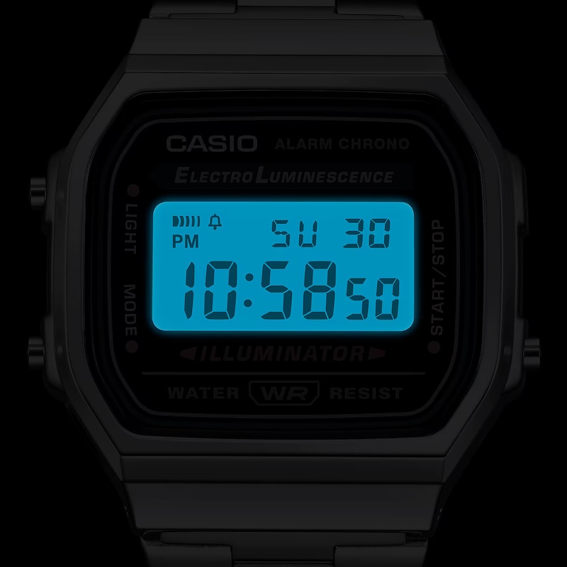 Main Image 4 of Casio A168WA-1YES Vintage Stainless Steel Bracelet Watch