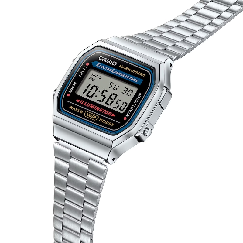Main Image 5 of Casio A168WA-1YES Vintage Stainless Steel Bracelet Watch