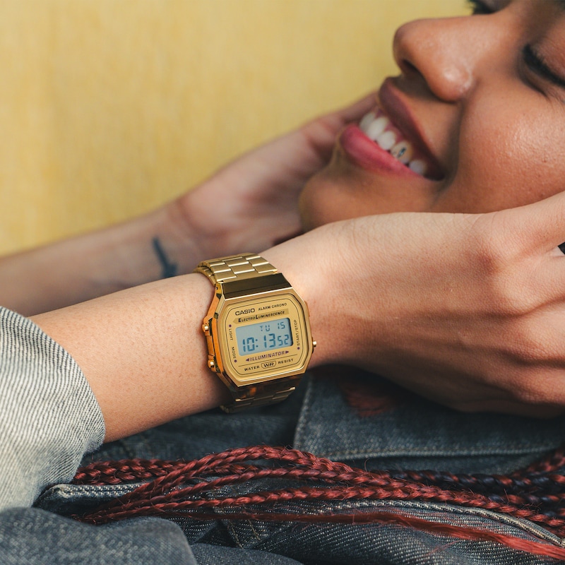 Main Image 4 of Casio A168WG-9EF Vintage Gold Tone Bracelet Watch