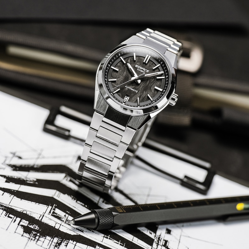 Main Image 6 of Casio Edifice EFK-100CD-1AEF Mechanical Black Dial & Bracelet Watch