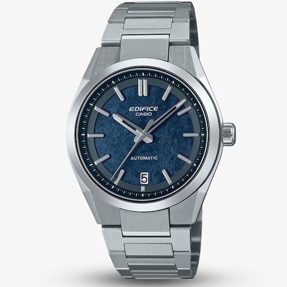 Men's Casio Edifice Efk-100D-2Aef Mechanical Blue Dial Stainless Steel Watch