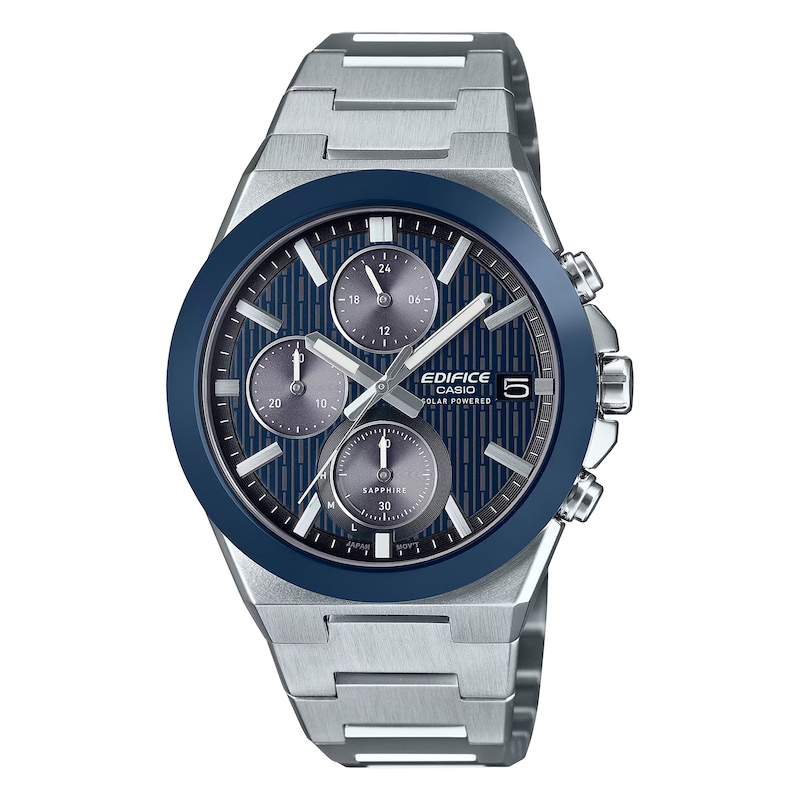 Main Image 1 of Casio Edifice EFS-S650D-2AEF Ceramic Bezel Blue Dial Stainless Steel Solar Watch