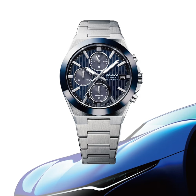 Main Image 3 of Casio Edifice EFS-S650D-2AEF Ceramic Bezel Blue Dial Stainless Steel Solar Watch