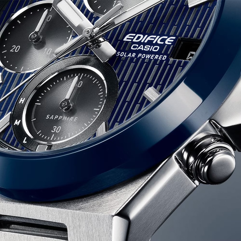 Main Image 4 of Casio Edifice EFS-S650D-2AEF Ceramic Bezel Blue Dial Stainless Steel Solar Watch