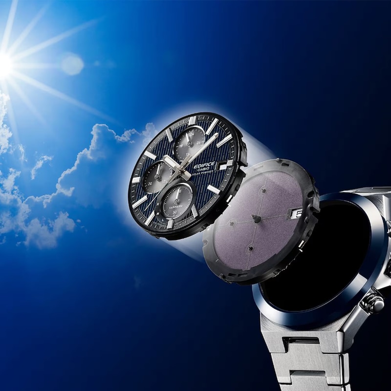 Main Image 7 of Casio Edifice EFS-S650D-2AEF Ceramic Bezel Blue Dial Stainless Steel Solar Watch