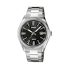 Thumbnail Image 1 of Casio Analogue Black Dial Silver Tone Stainless Steel Bracelet Watch