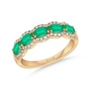 Thumbnail Image 1 of Le Vian 14ct Yellow Gold Costa Smeralda Emerald & Nude 0.25ct Diamond Eternity Ring