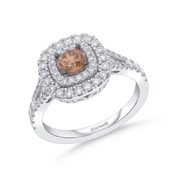 Le Vian Platinum 1ct Diamond Cushion Shaped Halo Ring