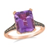 Thumbnail Image 1 of Le Vian 14ct Rose Gold Grape Amethyst & 0.40ct Diamond Solitaire Ring
