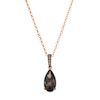 Thumbnail Image 1 of Le Vian 14ct Rose Gold Chocolate Smokey Quartz & 0.10ct Diamond Pendant