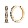 Thumbnail Image 1 of Le Vian Chocolatier 14ct Yellow Gold Chocolate 0.40ct Diamond Hoop Earrings