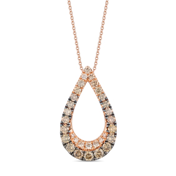Le Vian 14ct Rose Gold Ombre Open 0.60ct Diamond Pendant