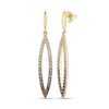 Thumbnail Image 1 of Le Vian Ombre 14ct Yellow Gold Ombré Chocolate 0.50ct Diamond Open Drop Earrings