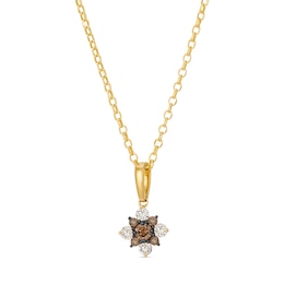 Le Vian 14ct Yellow Gold Chocolate & Nude 0.30ct Diamond Pendant