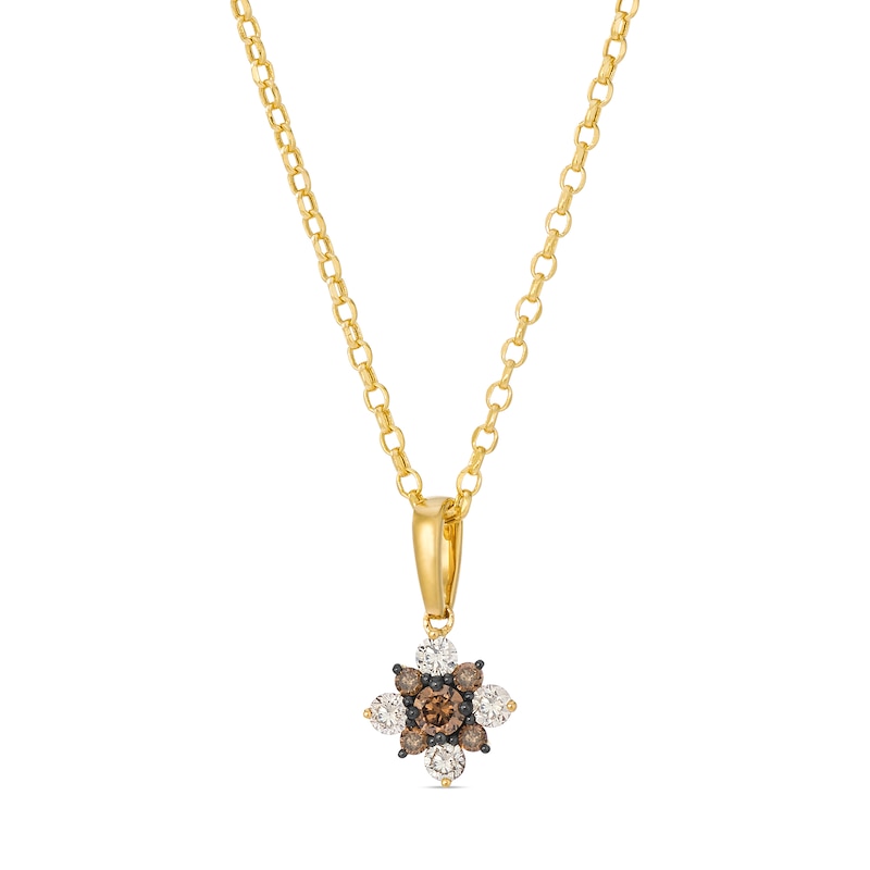 Main Image 1 of Le Vian 14ct Yellow Gold Chocolate & Nude 0.30ct Diamond Pendant