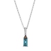 Thumbnail Image 1 of Le Vian Chocolatier 14ct White Gold Deep Sea Blue Topaz & Chocolate Diamond Pendant