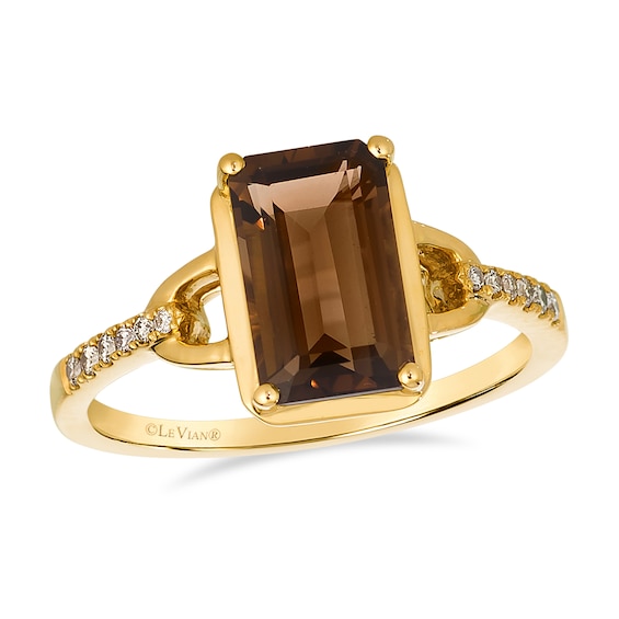 Le Vian 14ct Yellow Gold Chocolate Smokey Quartz and Nude Di