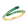 Thumbnail Image 1 of Le Vian Ombre 14ct Yellow Gold Emerald Ombré Wrap Cocktail Ring