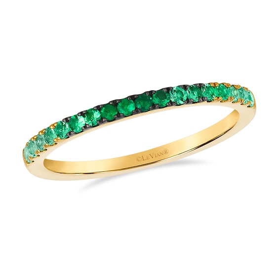 Le Vian Ombre 14ct Yellow Gold Emerald Ombre Eternity Ring