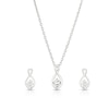 Thumbnail Image 1 of Sterling Silver 0.25ct Diamond Infinity Earring & Pendant Box Set