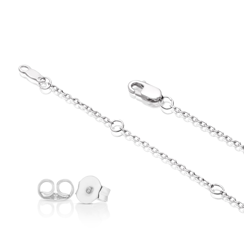 Main Image 3 of Sterling Silver 0.25ct Diamond Infinity Earring & Pendant Box Set