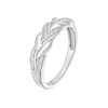 Thumbnail Image 2 of Sterling Silver 0.10ct Diamond Interlink Woven Ring