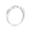 Thumbnail Image 2 of Sterling Silver 0.10ct Diamond Interlink Woven Ring
