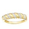 Thumbnail Image 1 of 9ct Yellow Gold 0.10ct Diamond Twist Fashion Ring