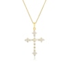 Thumbnail Image 1 of 9ct Yellow Gold 18" 0.30ct Diamond Cross Pendant