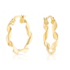 Thumbnail Image 1 of 9ct Yellow Gold Open Twist Hoop Earrings
