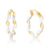 Thumbnail Image 1 of 9ct Yellow & White Gold Open Twist Hoop Earrings