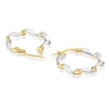 Thumbnail Image 2 of 9ct Yellow & White Gold Open Twist Hoop Earrings