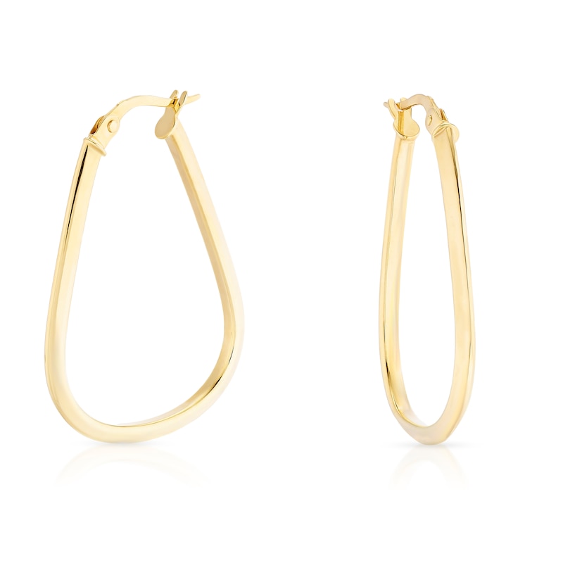 Main Image 1 of 9ct Yellow Gold Large Basket Shape Hoop Earrings