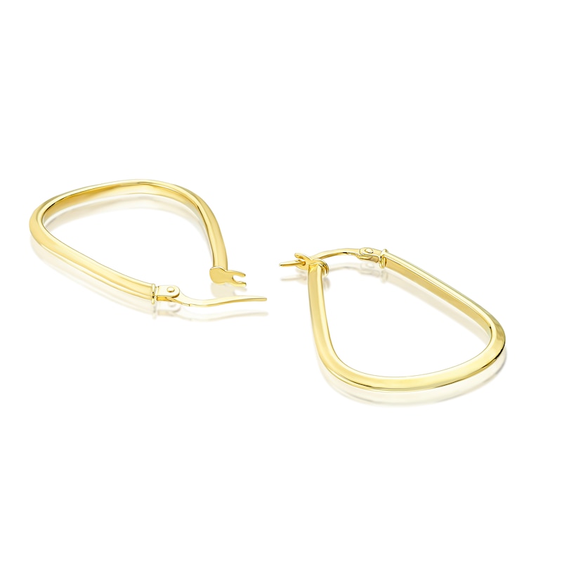 Main Image 2 of 9ct Yellow Gold Large Basket Shape Hoop Earrings