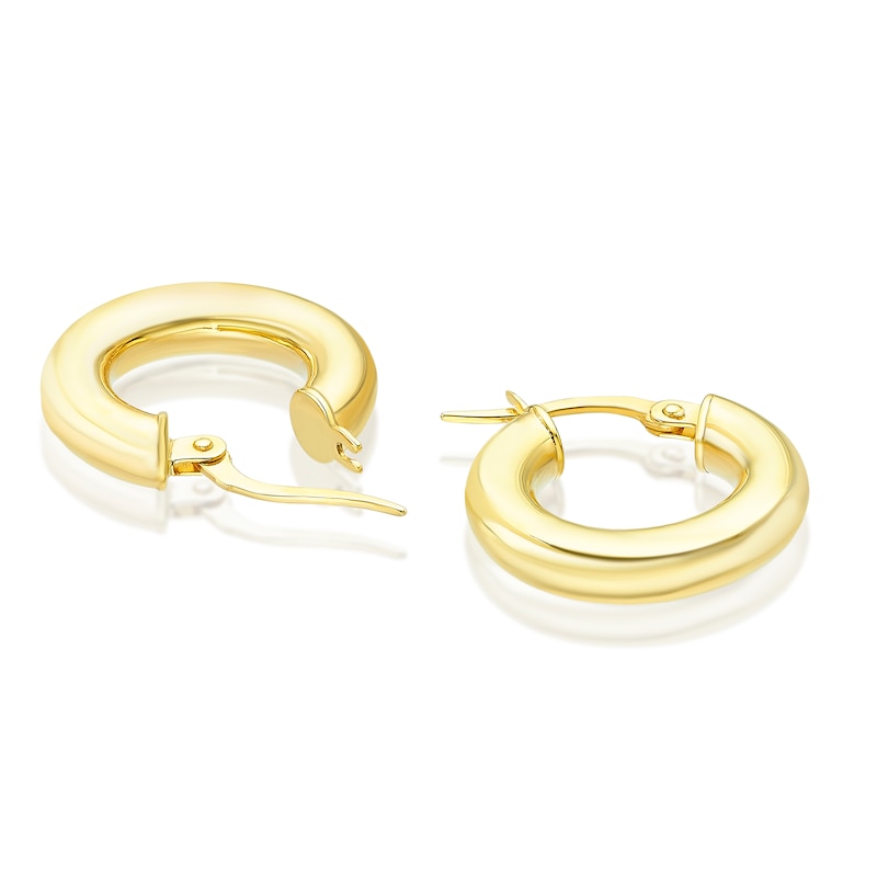 Main Image 2 of 9ct Yellow Gold Small Chunky Hoop Earrings