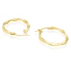Thumbnail Image 2 of 9ct Yellow Gold Open Twist Oval Hoop Earrings