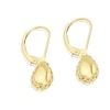 Thumbnail Image 2 of 9ct Yellow Gold Scalloped Edge Teardrop Drop Earrings
