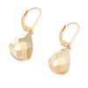 Thumbnail Image 2 of 9ct Yellow Gold Large Facetted Teardrop Drop Earrings